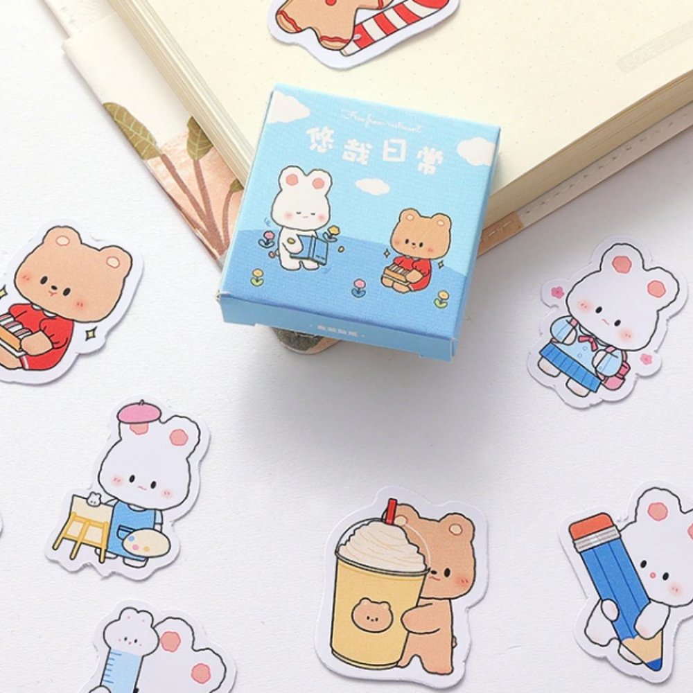 Kawaii Bear & Rabbit Sticker Pack - Picture 4 of 6